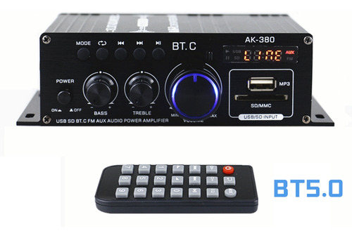 Imagen 2 de 7 de Ak380 40w+40w Mini Audio Amplificador De Potencia De Sonido