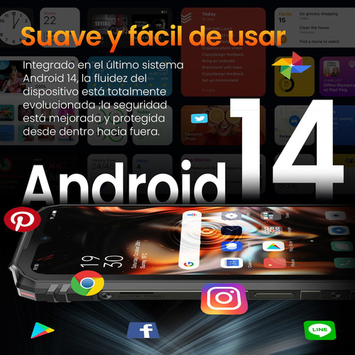 Smartphone Doogee Blade 10 Teléfono Resistente 9gb Ram 128gb Rom 5150mah Dual Sim Impermeable Celular Face Id/gps/otg/android 14