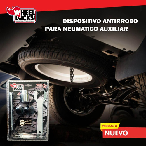 Imagen 4 de 6 de Bulon Tuerca Antirrobo Giratoria Rueda Auxilio P/ Renault Kangoo