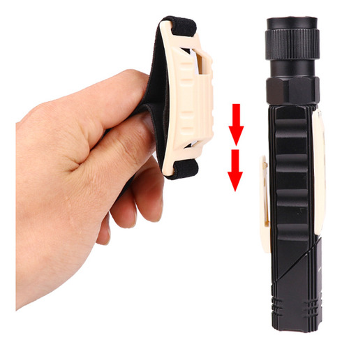Nuevo Linterna Plegable, Impermeable, Recargable, Con Imán