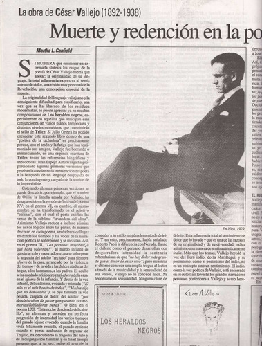 Peru Cesar Vallejo Nota Por Martha Canfield Uruguay 1995