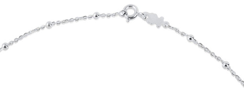 Gargantilla Plata Ley 925 Mujer Intercaladas 44 Cm Versátil Color Plateado