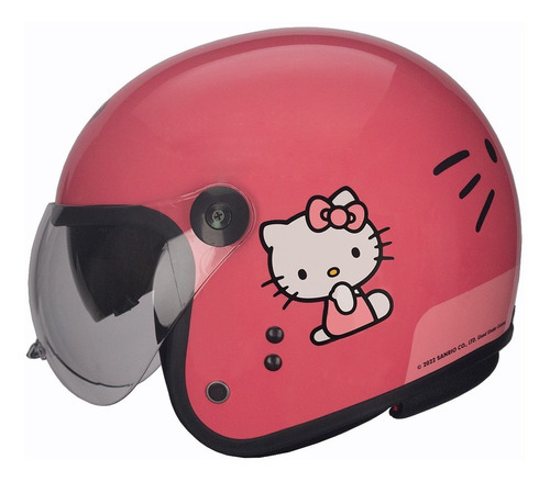 Capacete Peels Click Hello Kitty Cor Rosa com Branco Tamanho do capacete 58