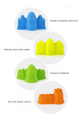 Juguetes Modelo Sand Beach Castle, Juego De 6 Piezas, Agua P