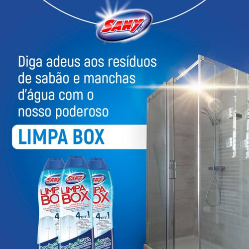 Limpa Box Banheiro Sany 300ml Detergente Limpa Box Kit C/ 3