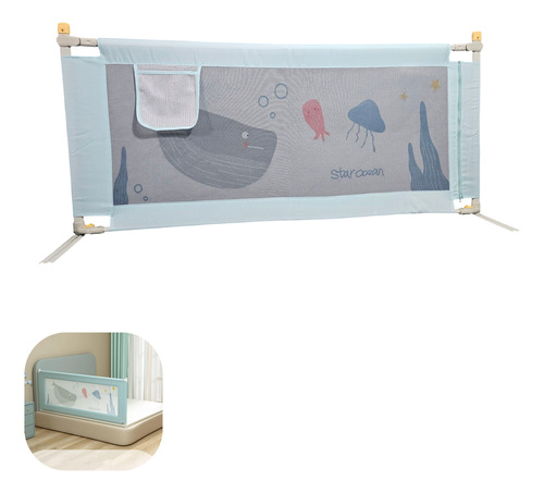 Grade De Proteção Cama Infantil Com D Regulagem Altura 145cm