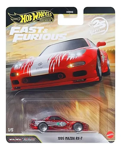 Hot Wheels Fast And Furious Mazda Rx-7 25º aniversário vermelho