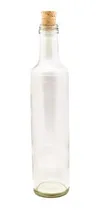 Comprar Botella Vidrio Licores Aceite Con Corcho 500 Cc Redonda X12