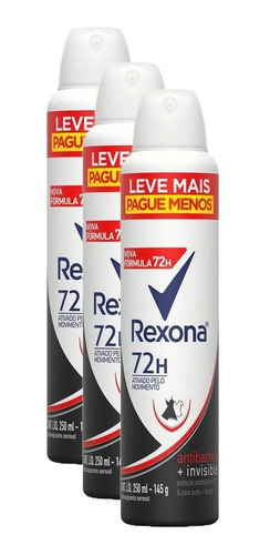 Kit 3 Desodorantes Antitranspirante + Invisible 250ml
