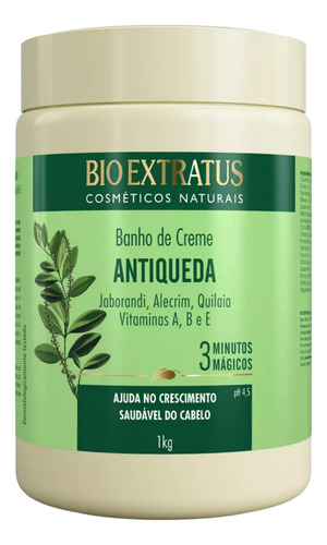 Máscara Creme De Cabelo Jaborandi Antiqueda Bio Extratus 1kg