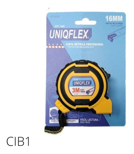 Cinta Metrica 3mx16mm Uniqflex