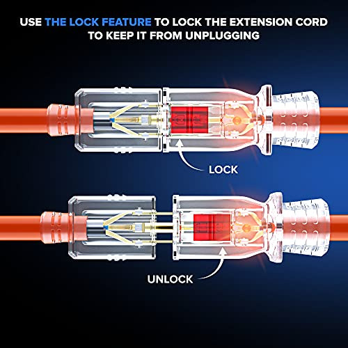 Cable De Extensión Maximm Con Bloqueo, Indicador De Alimenta