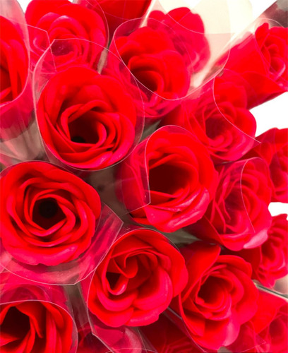 Rosa Artificial C/ Urso 37cm Cor Vermelho