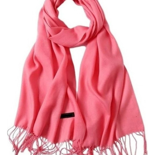 Cachecol Lenço Xale Echarpe Cores Cor Rosa Desenho Do Tecido Liso Tamanho Un