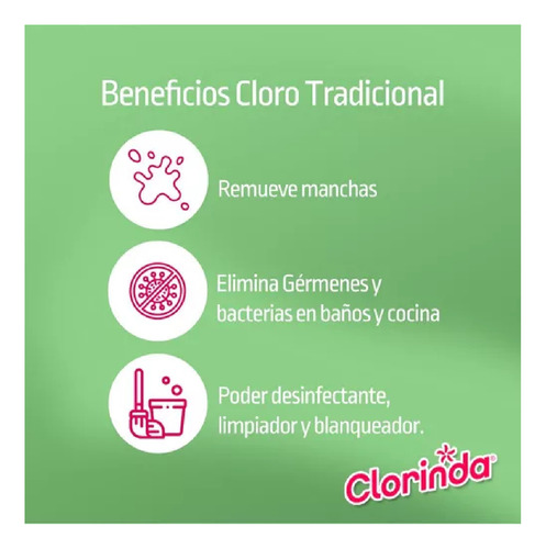 Cloro Concentrado Clorinda Maximo Poder En Blanqueo Y Desinf