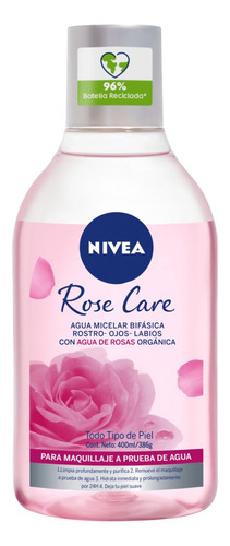 Rose Care Agua Micelar Bifásica Rostro Ojos Labios 400ml