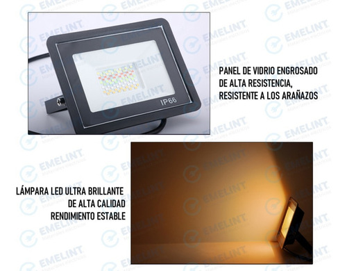 Imagen 7 de 9 de Reflector Led 20w Wifi Luz Fria Calida Rgb Smartlife Ip65