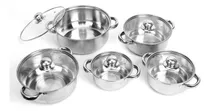 Comprar Juego De 5 Ollas Acero Inoxidable Con Tapas Ollas De Cocina