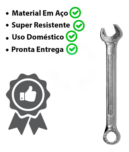 Imagem 6 de 7 de Chave Combinada Avulsa Ferramenta Aço 24mm Pronta Entrega