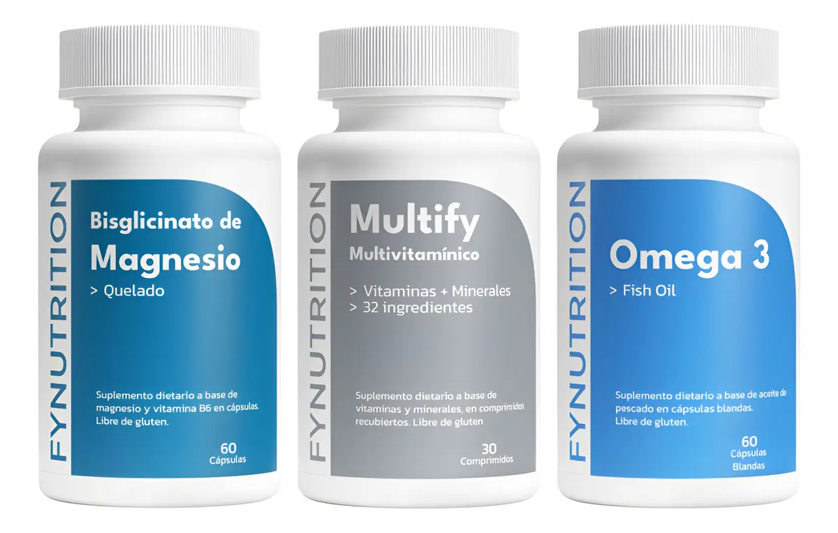 Combo Vitalidad: Omega 3 + Bisglicinato Magnesio + Multify