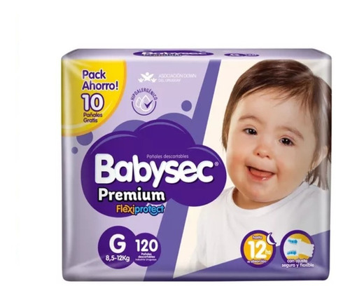 Babysec Premium Talle G 120 Unidades