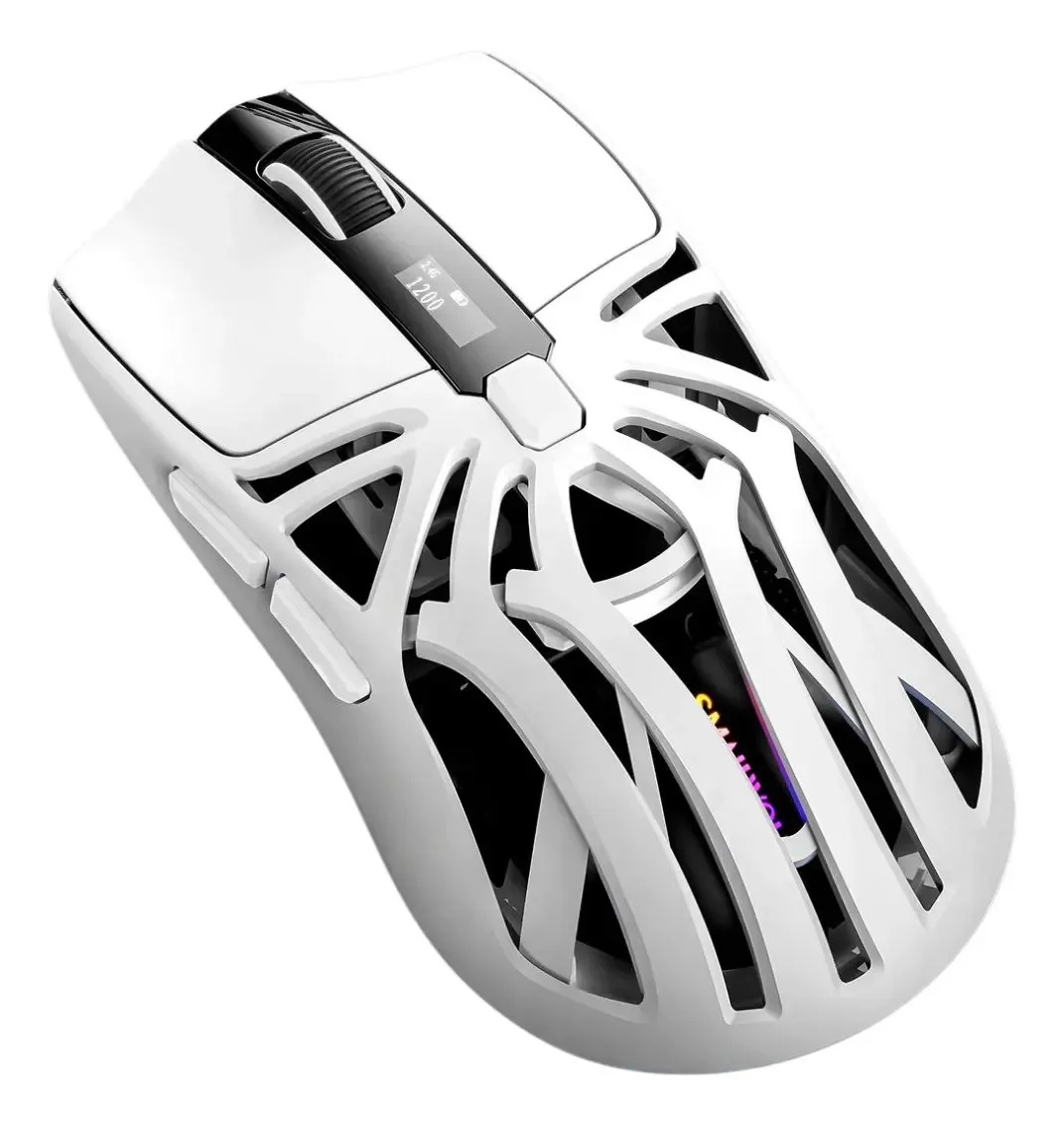 Mouse Gamer Rgb Sem Fio Smailwolf Rs8 Bluetooth E 2.4g Cor Branco