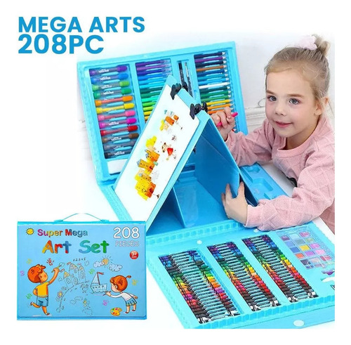 Maletin Set De Arte Marcadores Acuarelas Colores Crayolas