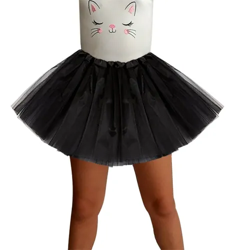 Saia tutu preta best sale infantil