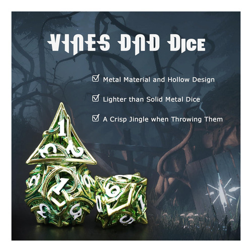 Fongogo Metal Dnd Dice Game Of 7 Para Dungeons And Dragons