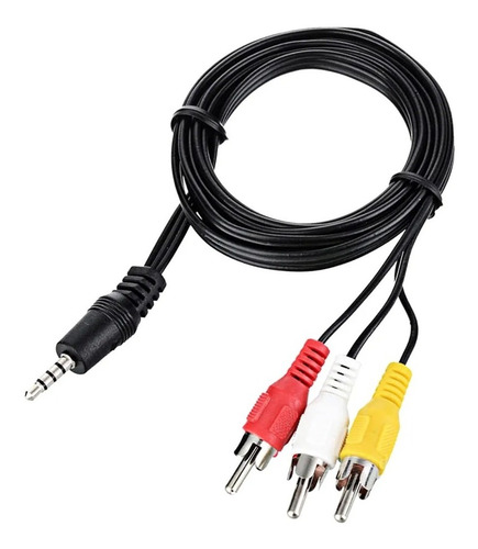 Imagen 2 de 6 de Cable De Jack 3.5 Mm A Rca Video Audio Camaras A Tv 1.5 Mts