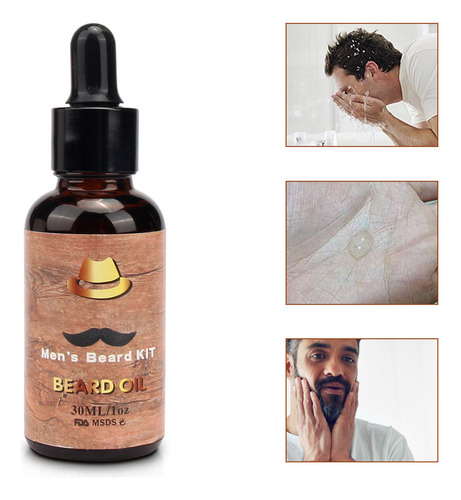 Set De Cuidado De Barba Barber, Kit De Aseo, Aceite Y Bálsam