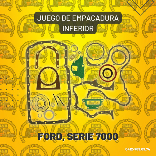 Juego De Empacadura Inferior Para Ford, Serie 7000