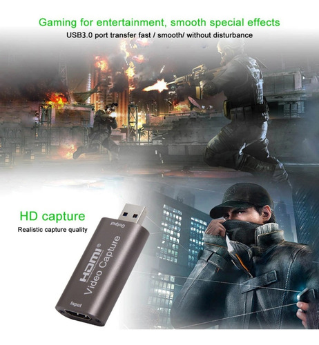 Imagem 5 de 7 de Placa De Caputura Hdmi Usb 3.0 1080p 60hz Awg26