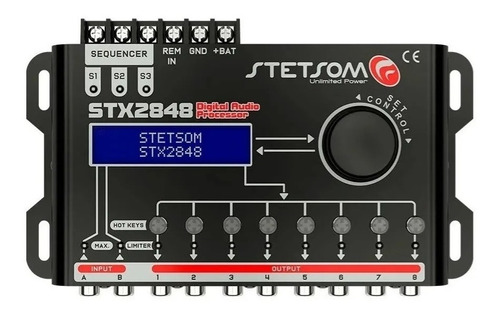 Processador De Audio Stetsom Stx2848 Digital 8 Cn Novidade