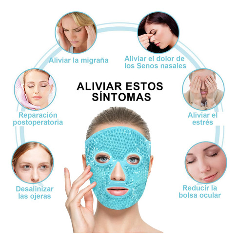 Máscara Para Ojos De Dormir Reutilizable Gel Frío O Caliente