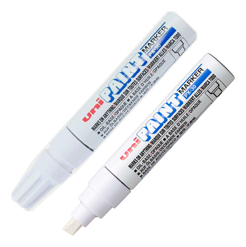 Uni Paint Px-30 Paint Marker Punta Gruesa 8mm Blanco Pack X2