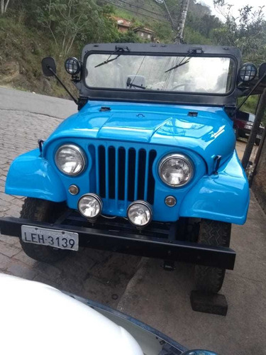 Jeep Willys 4x4 Gasolina 1972 Azul Restaurado Original