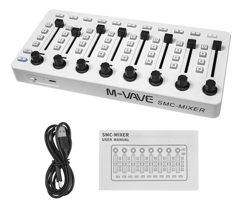 Console De Mixagem Midi Controller Midi Com 43 Botões 8 Botõ