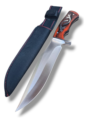 Cuchillo Bushcraft Full Tang Deportivo Madera Goldfinch 32cm Marrón
