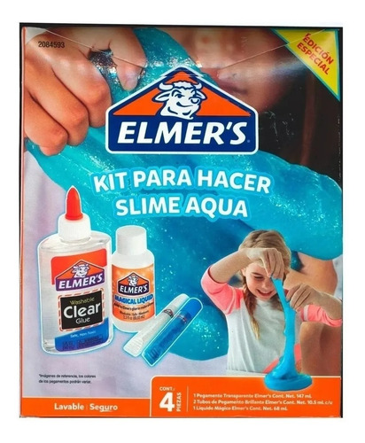 Kit Para Hacer Slime Elmers Aqua Masa Pegajosa 