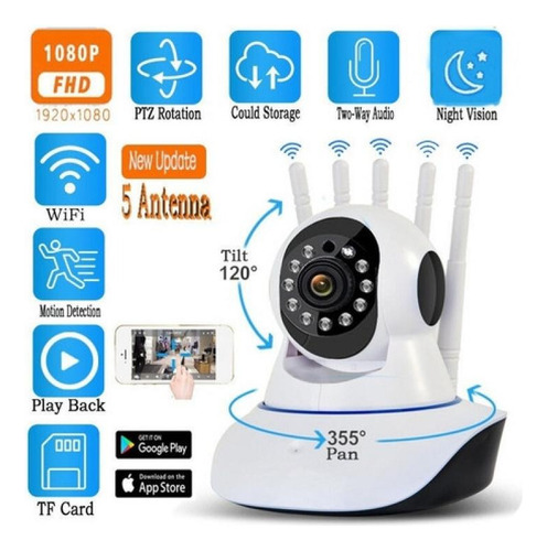 Camara De Seguridad Yi Iot Wifi Ip 1080p 5 Antenas