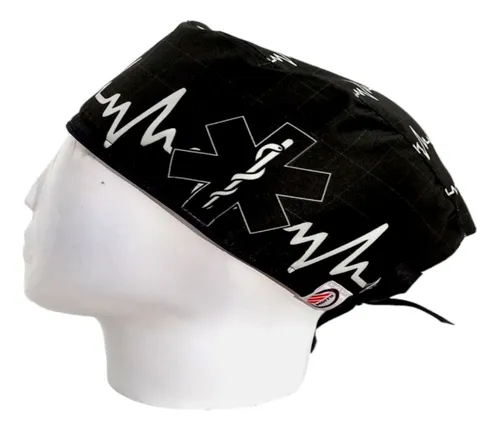 comprar Gorro Quirúrgico Latido Cruz Negro Antifluido + Lanyard 