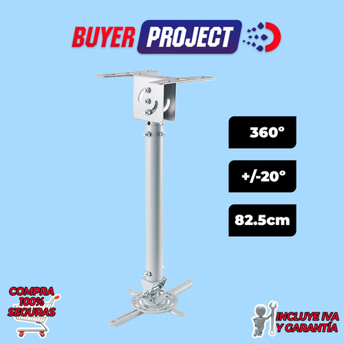 Imagen 2 de 4 de Soporte De Proyector Manhattan Techo 82.5cm Incl. 20º 360º