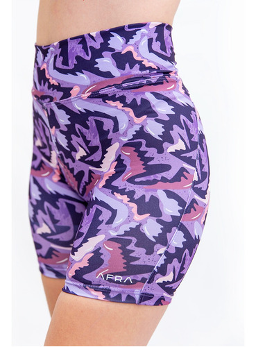 Short Calza Deportiva Mujer Estampada Con Recorte Afra Guill