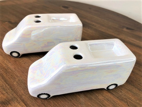 Imagem 4 de 8 de Porta-caneta Carro Kombi Furgão De Porcelana 14cm