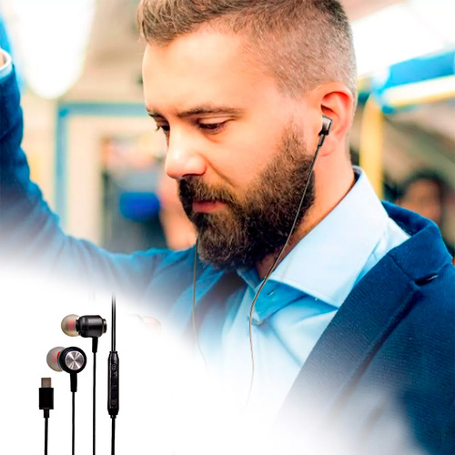 Audifonos Alambricos Manos Libres In-ear Usb Tipo-c Pc