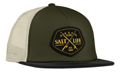 Gorra De Camionero Salt Life Rod And Gun Club, Verde Oliva O