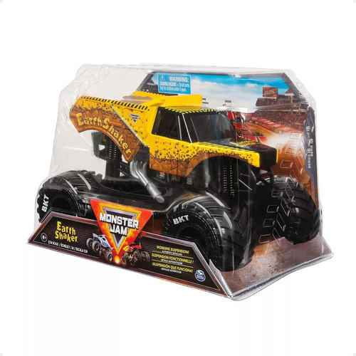 Vehiculo Monster Jam Grave Digger Con Suspencion Metal 1:24