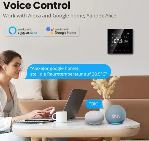 Termostato Inteligente Wifi Para Calefacci n Alexa Tuya Cuotas