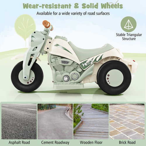 Costzon Motocicleta Para Niños Motocicleta De 6 V Con
